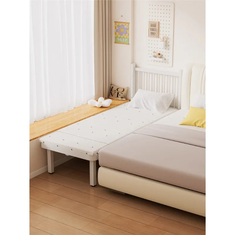 

Wrought iron splicing bed baby children seamless connection widened bed adults can sleep small bed