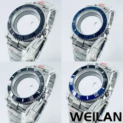 40mm Silver Watch Case SUB Ceramic Bezel Sapphire Fit NH34 NH35 NH36 NH38 NH39 NH70 ETA2824 PT5000 Movement