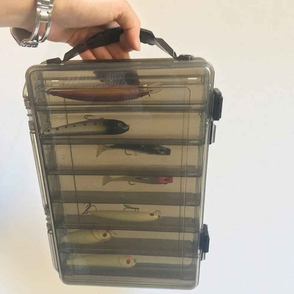 Large-capacity Fishing Tackle Box Double-decker Sub-bait Box Portable Bait Fishing Gear Storage Box New