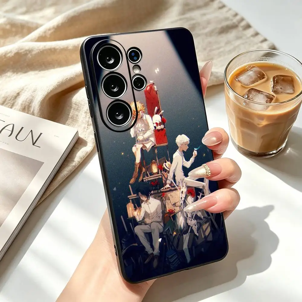 Promised N-Neverland Anime Phone Case For Samsung S26,S25,S24,S23,S22,S21,S30,Ultra,Plus,Fe,Lite,Note,10,Black Cover