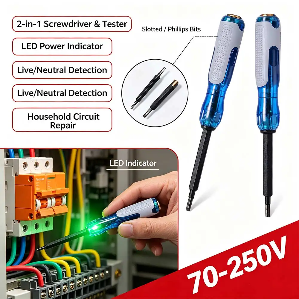 Non-contact Inductive Induction Voltage Test Pen Continuity Current Voltage Battery Test Pencil Phillips Screwdriver Head