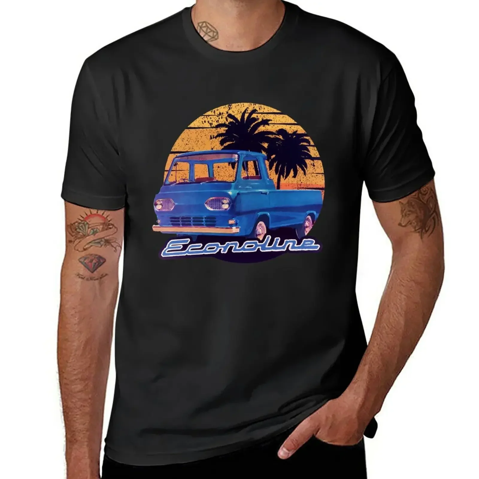 New econoline pickup T-Shirt custom t shirt black t shirt Anime t-shirt Men's t shirts