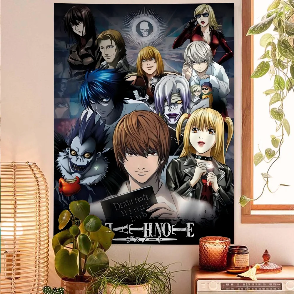 

Anime Death Note DN L Colorful Tapestry Wall Hanging Bohemian Wall Tapestries Mandala Wall Hanging Sheets