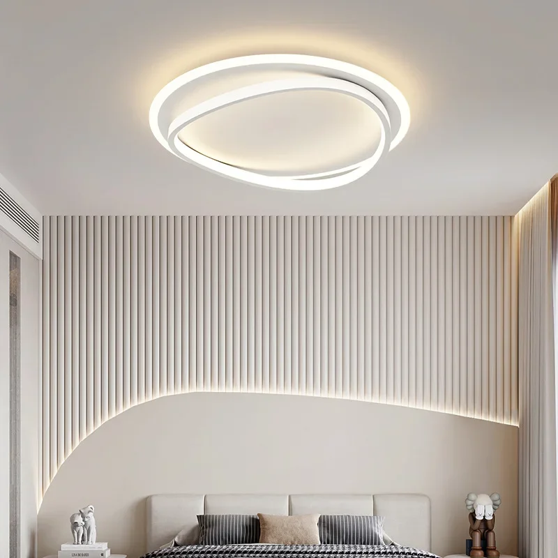 Modern LED Ceiling Lamp For Bedroom Living Room Balcony Study Black Gold Chandelier Luster Lighting Fixture Home Decoratioan