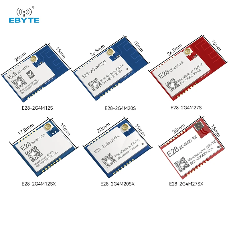 SX1281 LoRa Spread Spectrum Module FLRC GFSK BLE EBYTE E28 Series SPI Wireless RF Module 2.4G 20dBm SMD Module 6km