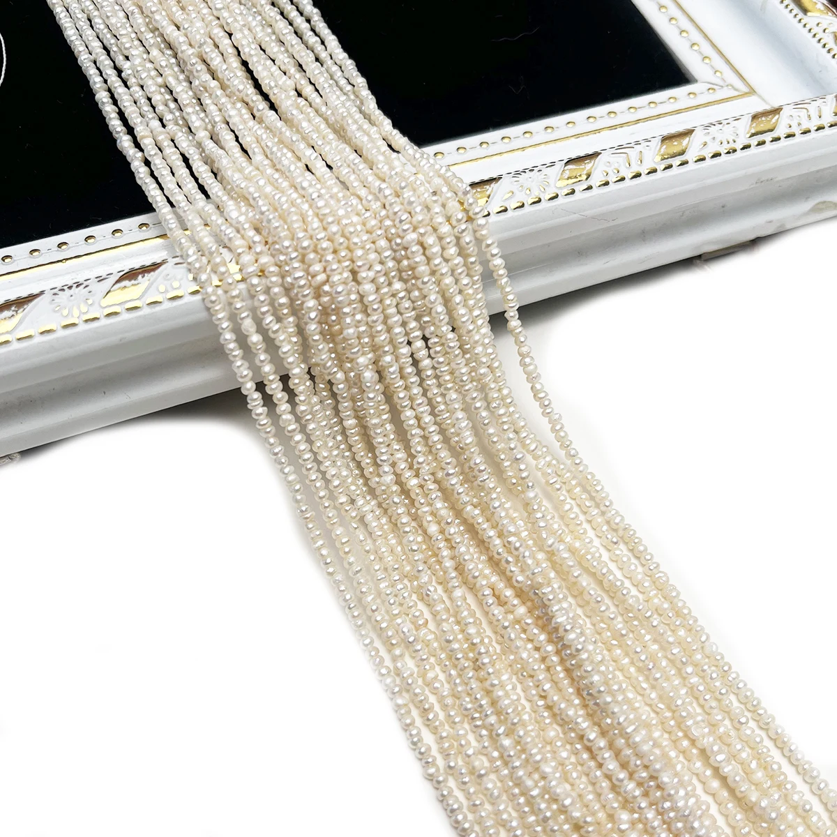 A Natural Freshwater Pearl Flat Shape Small Pearl 1.8-2mm For Jewelry Making DIY Necklace Earrings Bracelet Accessory
