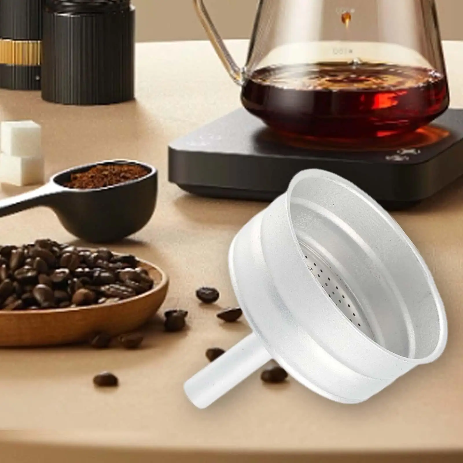 Moka Pot Funnel Portable Aluminium Funnel Filter Replacement Coffee Pot Replacement Funnel for Coffee Maker Accessory Parts