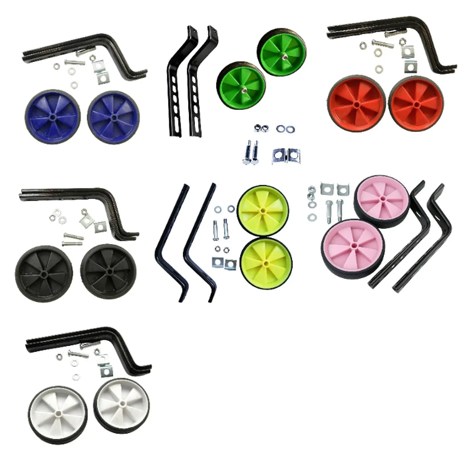 Children’s Bicycle Riding Assistant Wheels Sturdy Iron PVC Silent Universal Bike Learning Balance Support for