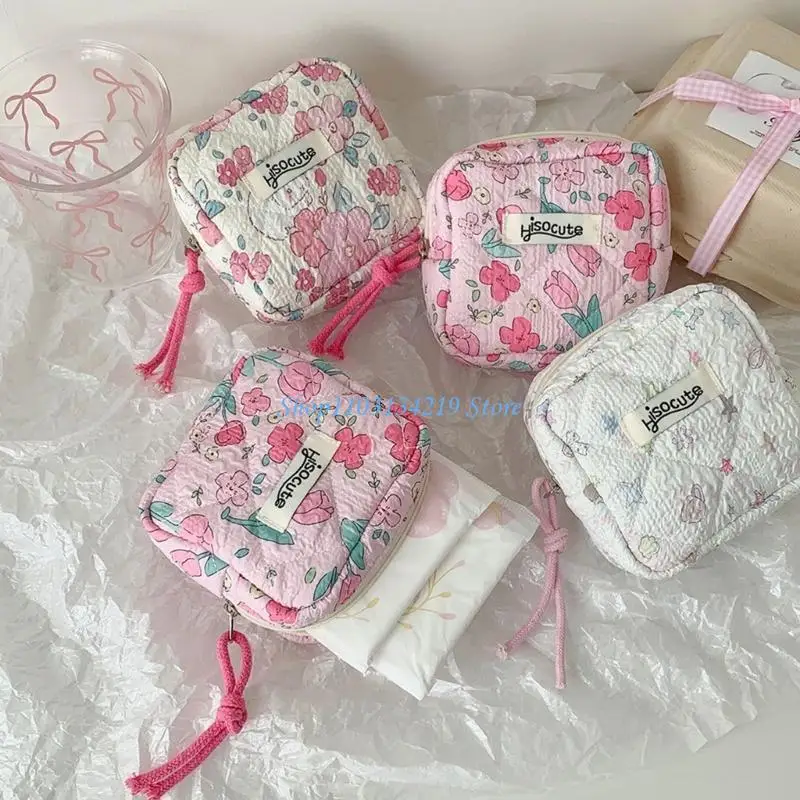N5KC Discreet Sanitary Pad Organizers Bag Hygienic Menstrual Pad Storage Bag with Secure Zippers for Women's Essential