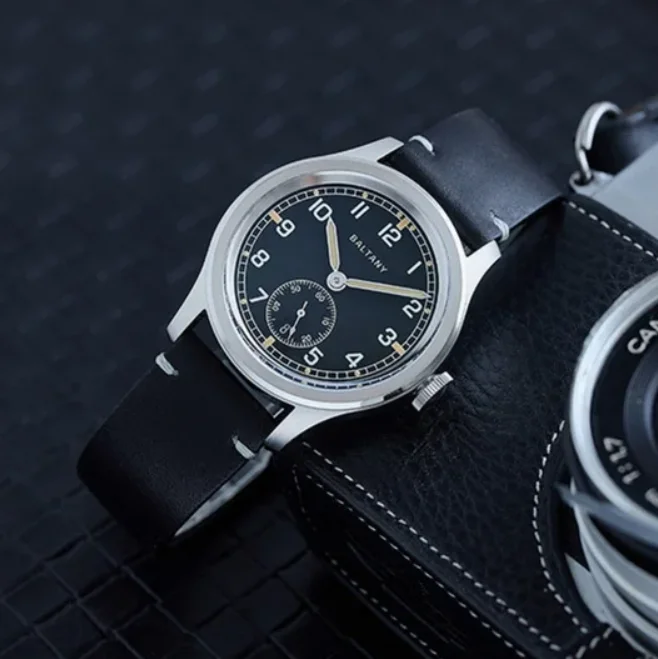 Baltany Men Automatic Watch 39mm Pilot Mechanical Wristwatch Sapphire Mirror Luminous 10ATM Waterproof ST1731 Small Second Dial