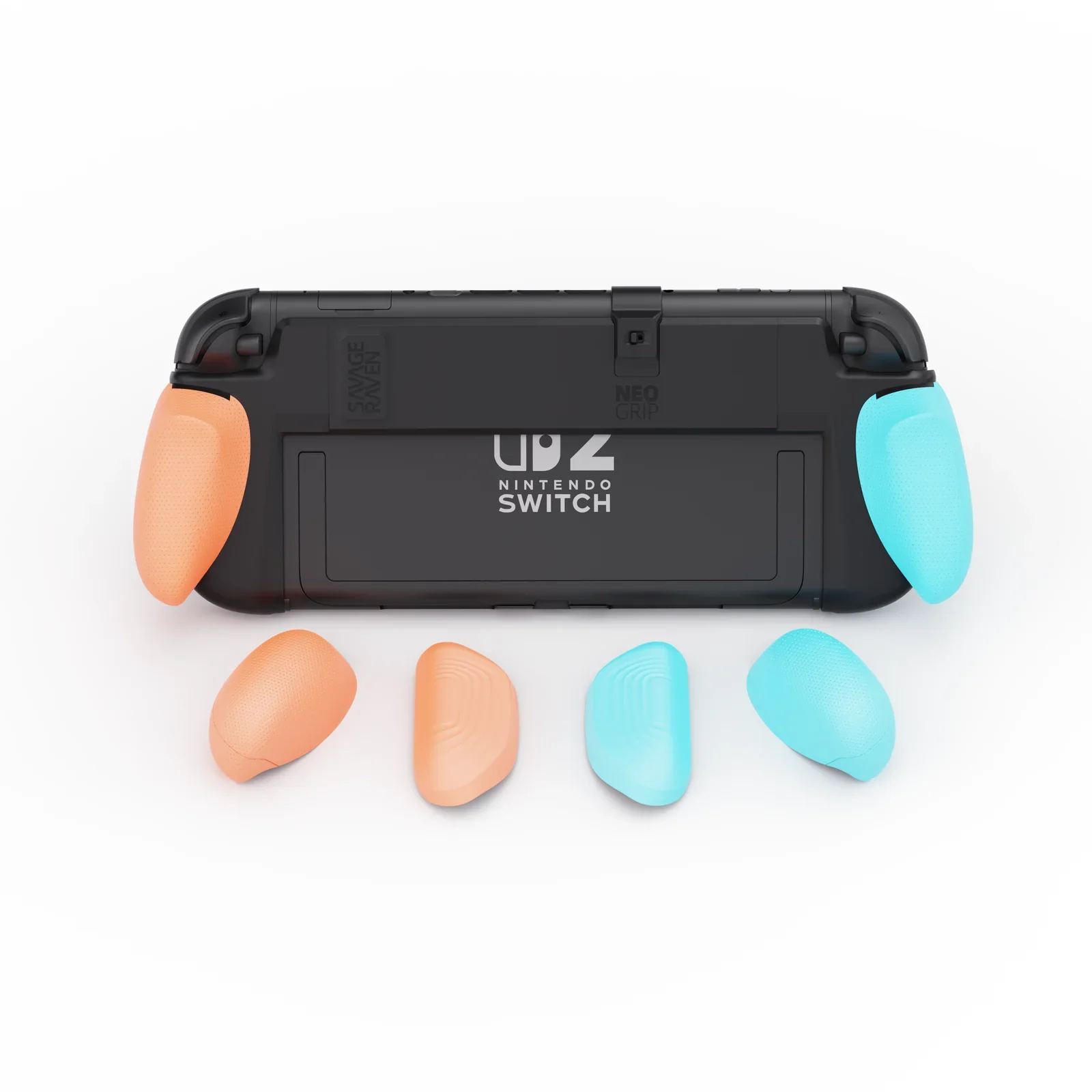 Savage Raven by Skull & Co. NeoGrip 交換可能な人間工学に基づいたグリップ保護ケース付き Nintendo Switch 2 NS2 ゲームコンソール用