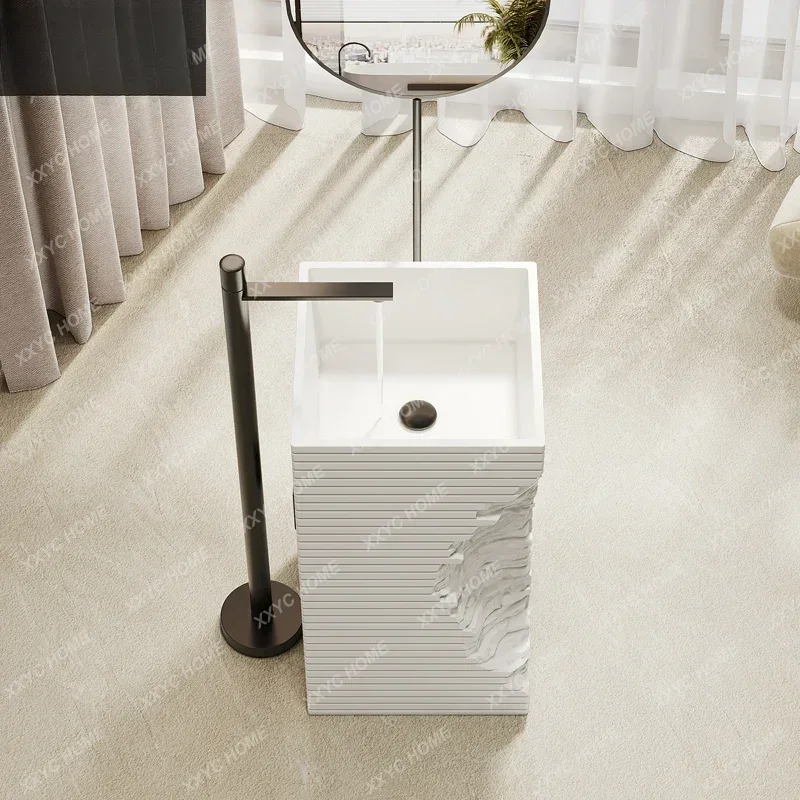 Piso Vertical Lavatório Cilíndrico, Coluna Integrada, Designer Net Celebridades, Modelagem de Arte, Hotel