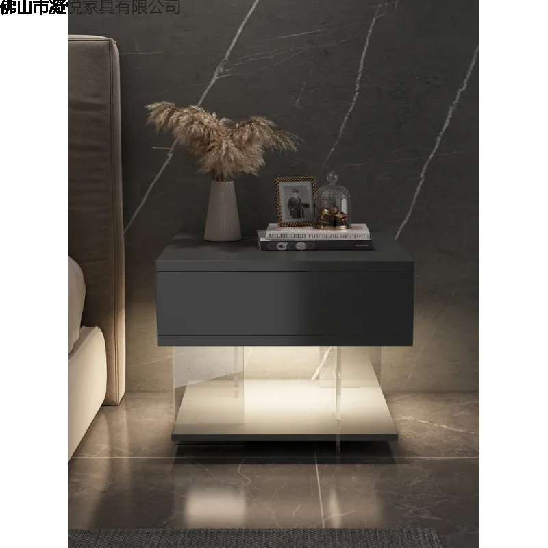 Bedside table Suspended bedroom Bedside table Small locker Bedside storage cabinet Master bedroom Suspended cabinet