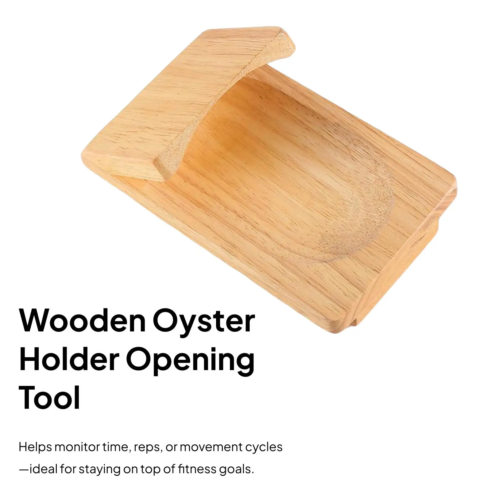Oyster Holder Wood Clamp Tray Kitchen Gadget Shellfish Shucking Tool for Dining Room Restaurant