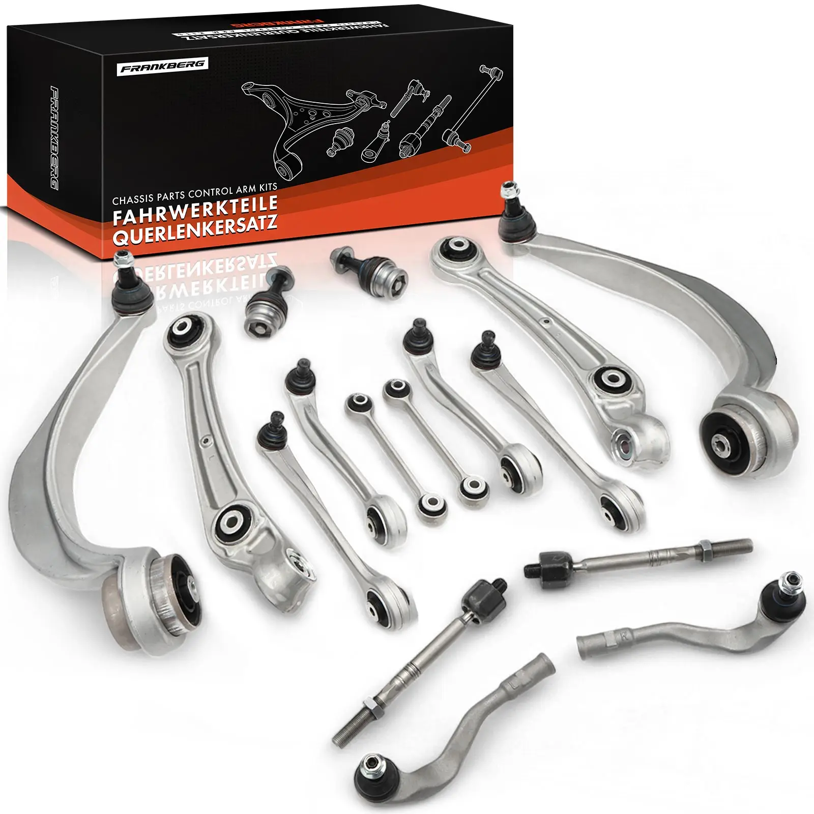 Frankberg 16-delige draagarmset vooras voor Audi A4 Allroad Avant A5 Cabriolet Sportback Q5 2007-2011 4H0411317C