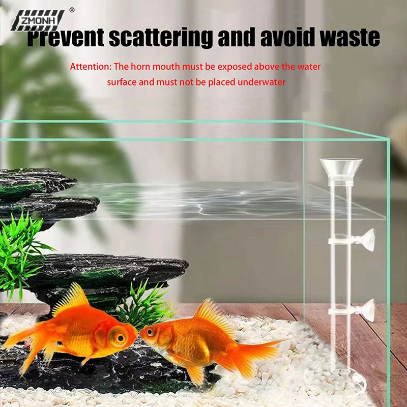 [H]Acrylic Aquarium Feeder Tube Dish Transparent Fish Tank Shrimp Snail Shrimp Food Feeder Bowl Feeding Accessories