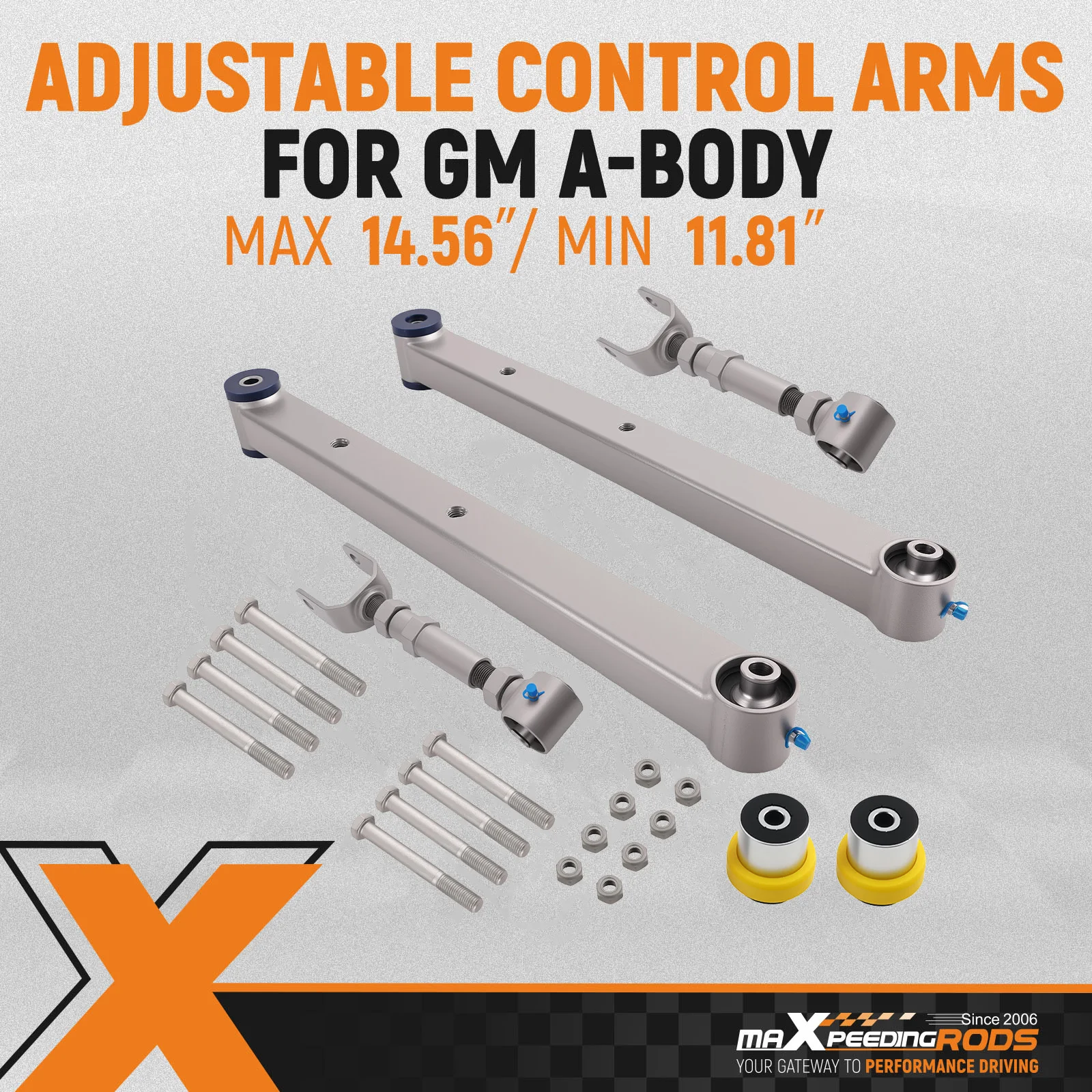 Upper Lower Rear Control Trailing Arms Set for GM A-Body for Buick Skylark for Pontiac GTO / LeMans / Tempest New Kit