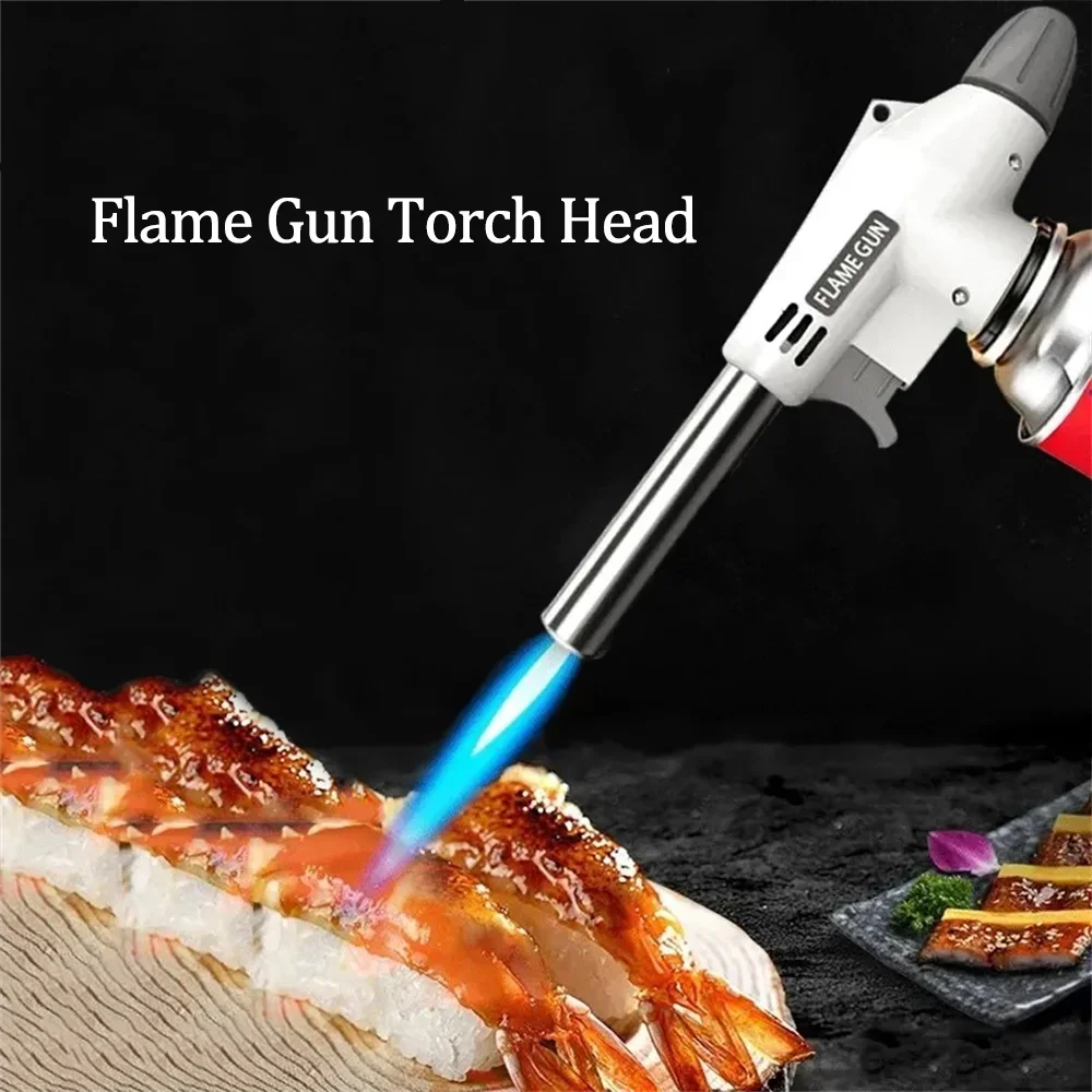 Kitchen Torch Cooking Igniter Butane Gas Burner Gas Lighter Portable Windproof Igniter Flame Gun Camping BBQ Cooking Torch