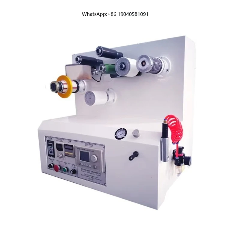Compact Small Rewinding Machine Adhesive Tape Film Non Woven Fabric 600mm Desktop Slitter Rewinder 220V HD Auto 1