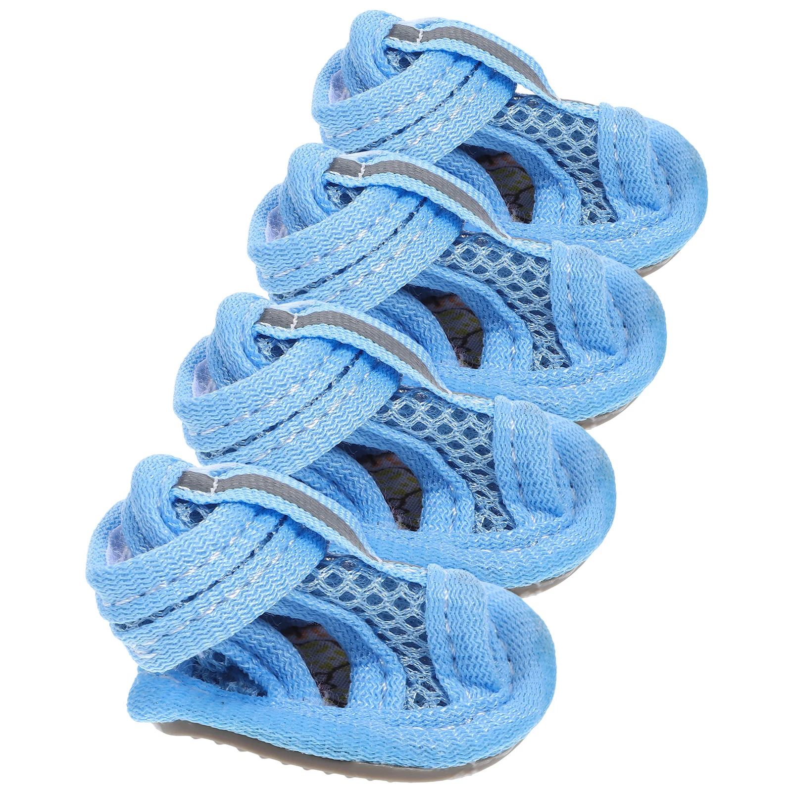 

4 Pcs Pet Sandals Cooling Shoes for Dogs Breathable Paw Beach Booties Summer Mesh Supplies
