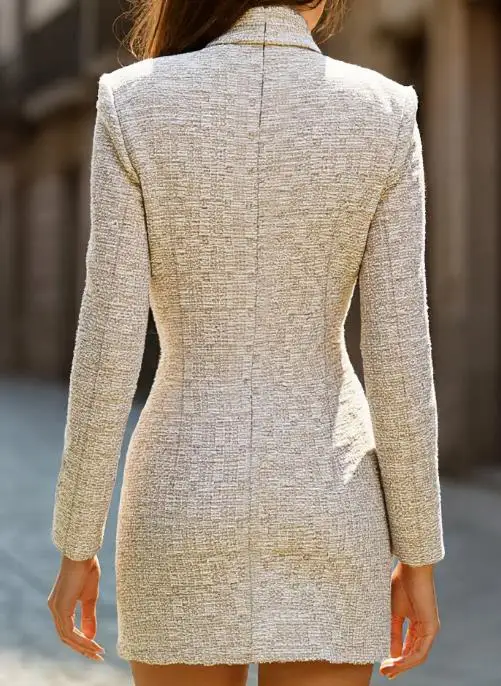 Women's Dress 2026 Spring Tight Fitting New Elegant and Sexy Deep V-Neck Socialite Style Long Sleeved Dress Suitable for Parties