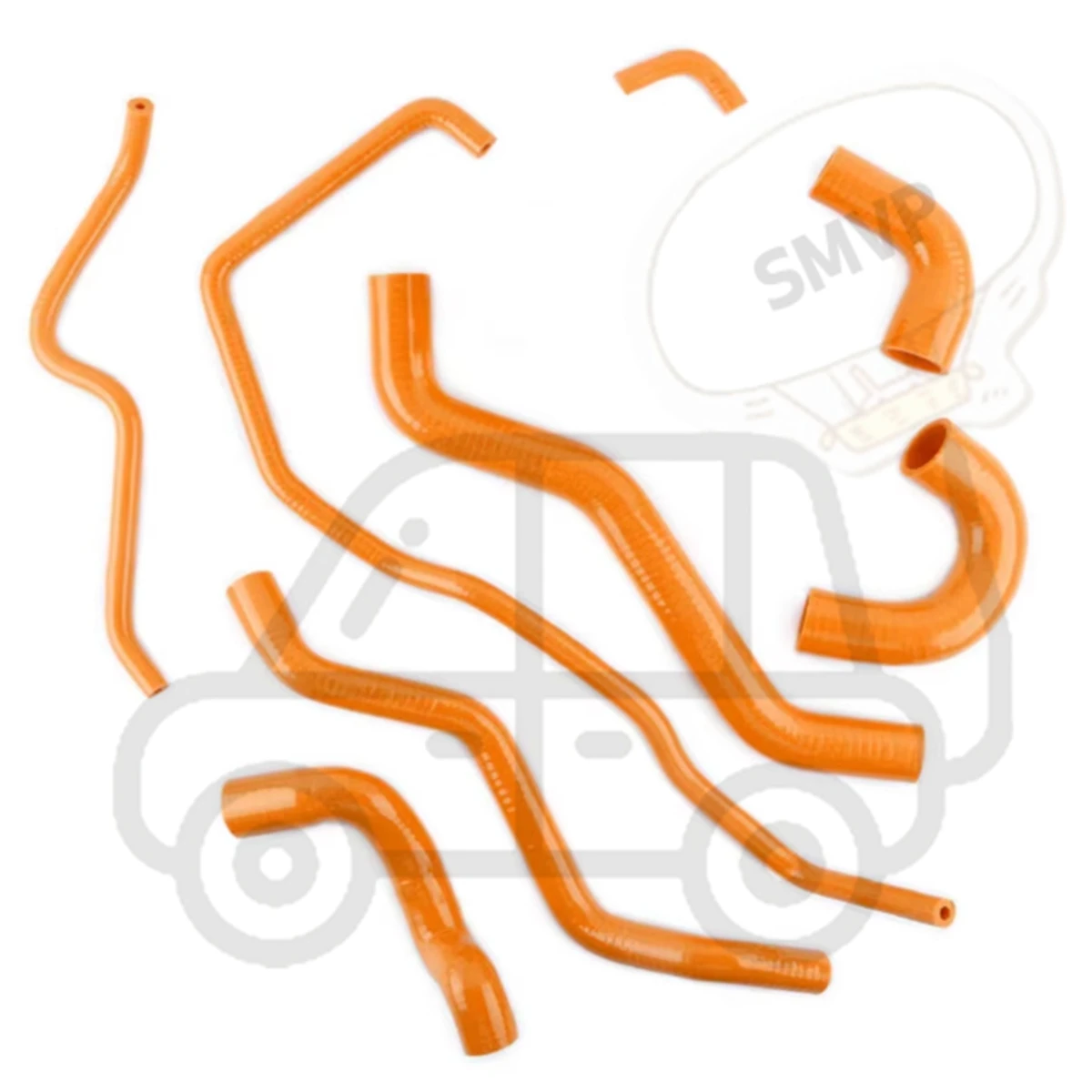 

8PCS For Fiat Abarth 500 595 695 All Versions Silicone Radiator Water Hose Kit Coolant System Parts Replacement Parts 3PLY