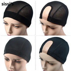 Gorro de malla de LICRA para peluca, gorro de tejido elástico para el cabello, 1 piezas