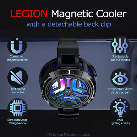 Legion Magnetic Cooler Cooling Back-clip For Lenovo Y700 Tablets Phones Heatsink 3 cooling mode Adjustment Digital Display