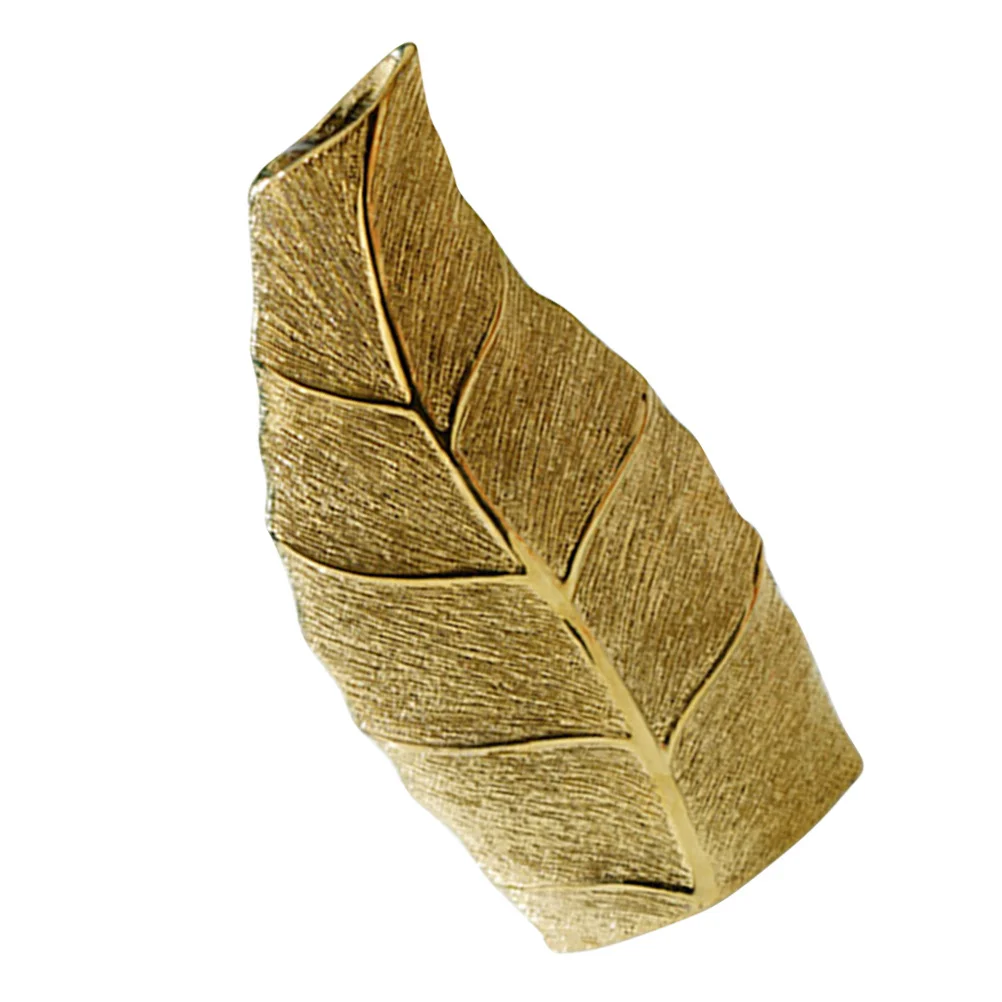 

Ceramic Floral Vase Minimalist Leaf Shape Flower Arrangement Vase Tabletop Decor Dried Flower Holder Floral Vases