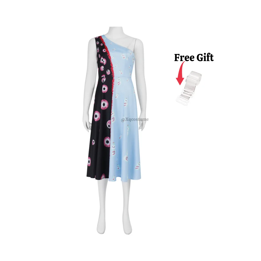 

Women Game Mouthwashing Doctor Anya Cosplay Halloween Costume Nurse Role Play Long Horried Dress for Party Carnival Female Wear