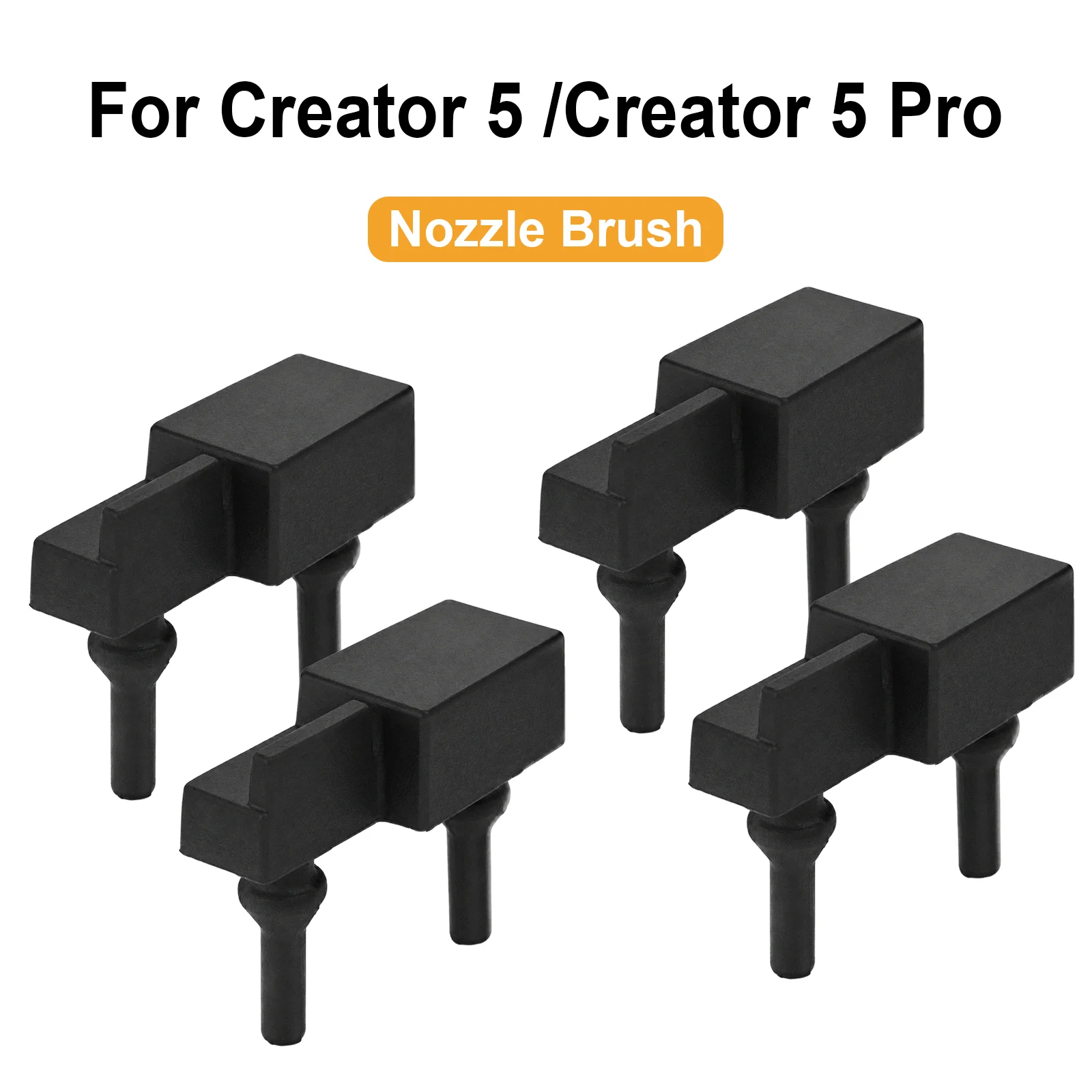 12PCS Silicone Brush For Flashforge Creator 5/5 Pro Silicone Nozzle Wipers High-Temp 320℃ Zero-Scratch Brushes 3D Printer Parts
