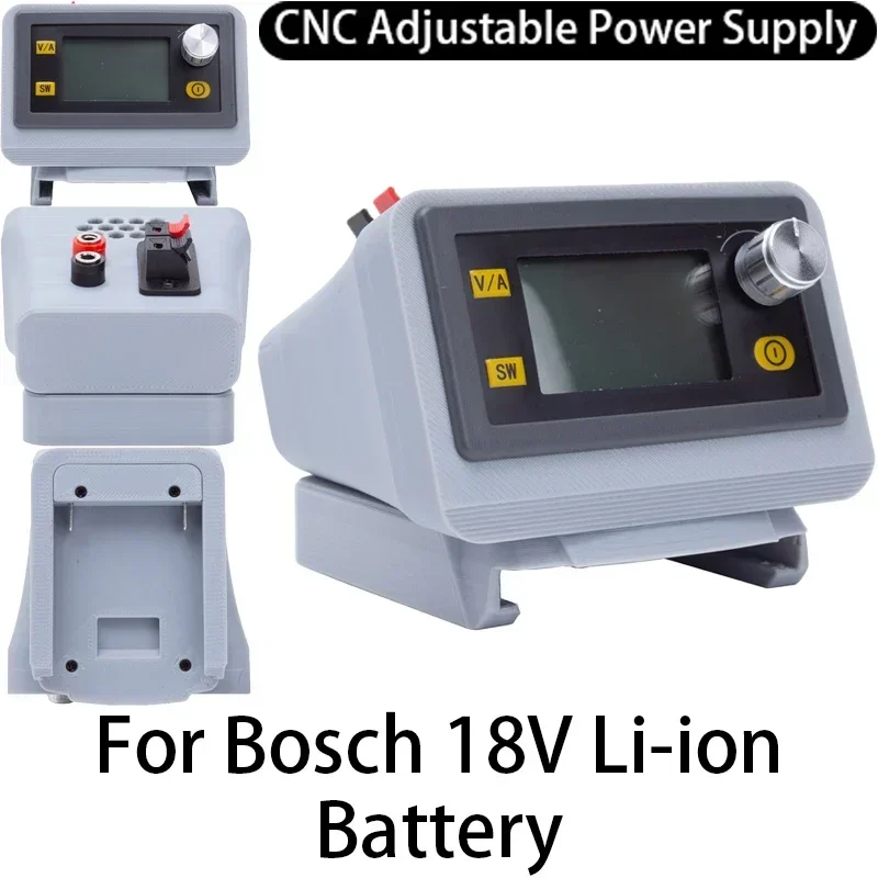 CNC แหล่งจ่ายไฟแบบปรับได้สําหรับ Bosch 18V Li-Ion แบตเตอรี่อะแดปเตอร์ควบคุมแรงดันไฟฟ้า CNC แหล่งจ่ายไฟ DC แบบปรับได้ (ไม่มีแบตเตอรี่)