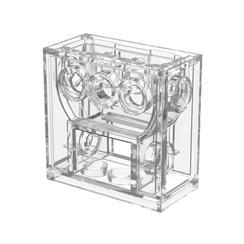Boîte de Turbine de réduction transparente, 3 pièces/lot, raccords d'engrenage, pièce high-tech 6588, accessoire Birck pour blocs de construction, bloc créatif