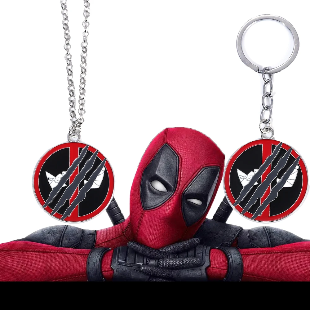 فيلم ديدبول ولفيرين سلسلة مفاتيح مصنوعة من المينا الكرتون قلادة الديكور كيرينغ لمحبي تأثيري الدعائم اكسسوارات مجوهرات هدايا #1