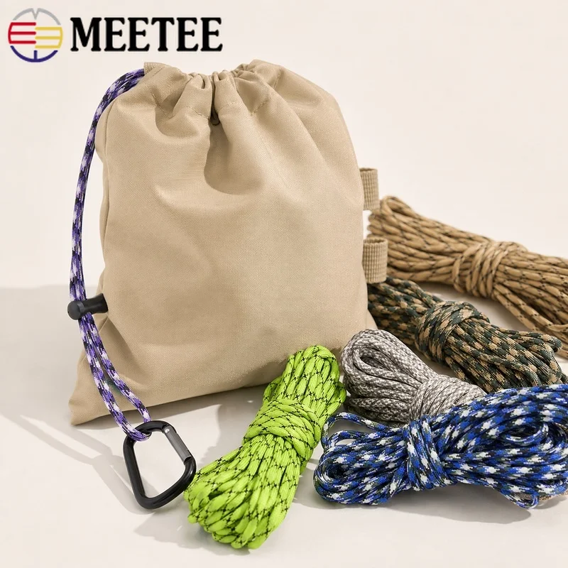 20/40/50m 5mm 7 Core Strand Paracord Rope Polyester Outdoor Cord for Tent Camping Bag Climbing Bracelet Lanyard Craft Projects