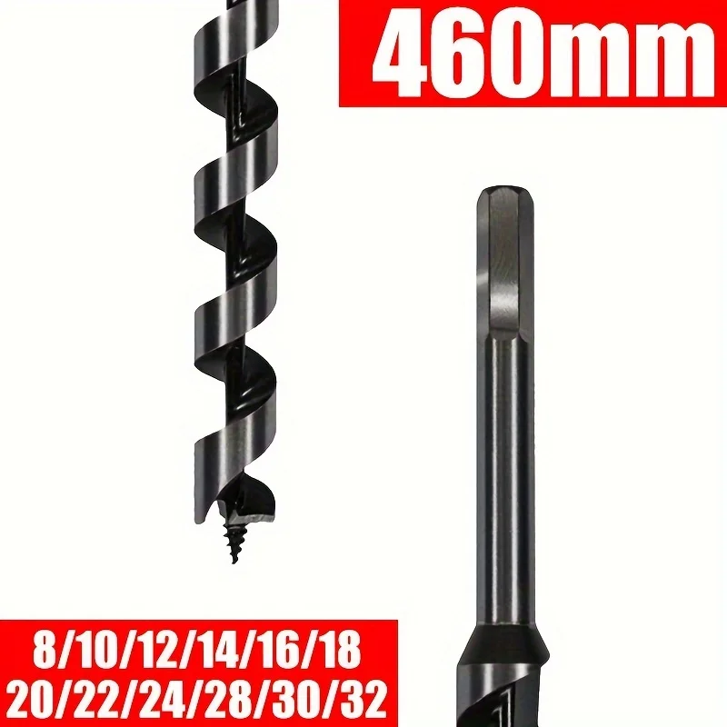 Length 230/450/460/800/1100mm HSS Twist Drill Bits Metal Steel Center Drill For Wood Door Lock Reaming Woodworking Tools