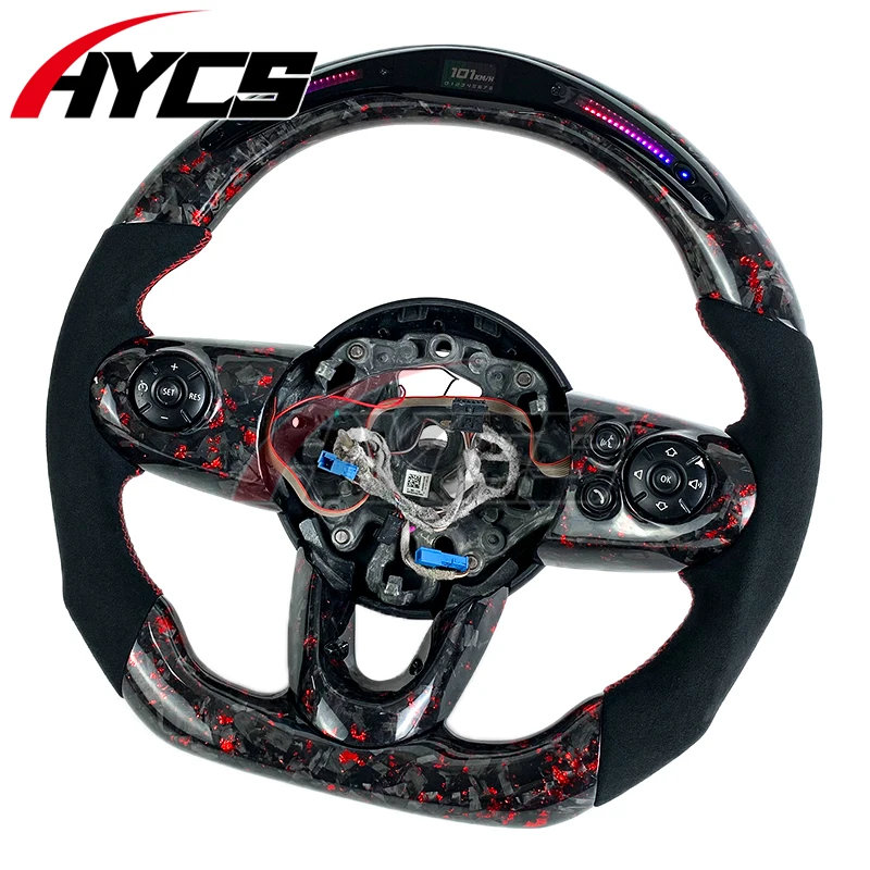 Carbon Fiber Steering Wheel for BMW MINI COOPER JCW F54 F55 F56 F57 F58 R56 57 58 60 Without airbags - view 5
