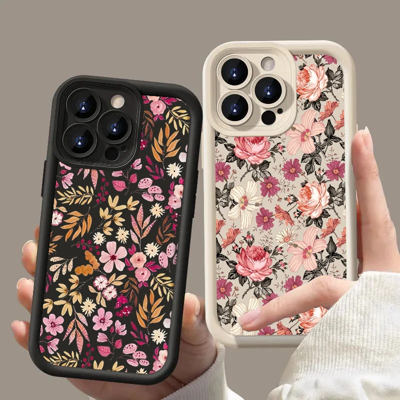 Phone Case For Xiaomi Redmi Note 14 13 12 Pro Plus 5G 12S 11S 11 10S 10 Redmi 12C 13C 14C 4G Cute Flower Silicone Soft Cover