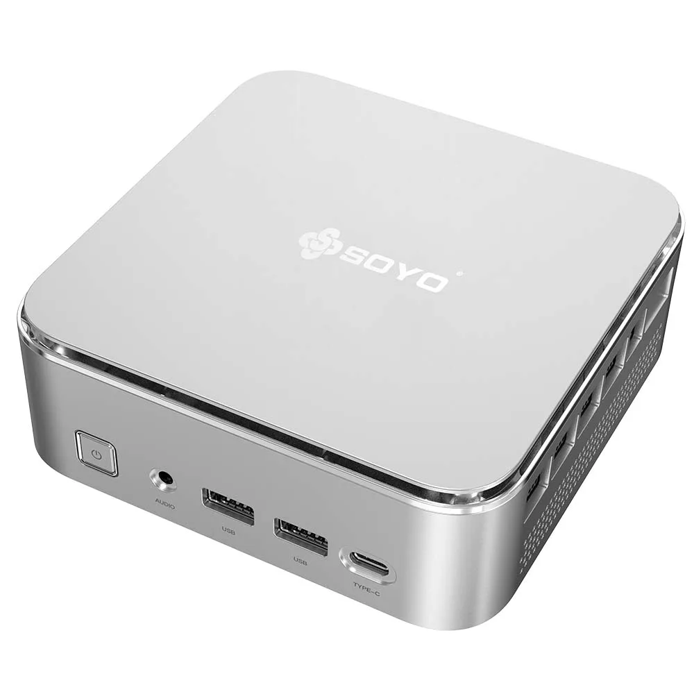NcuBox S4 PLUS SOYO MINI PC Ryzen 7 H255 DDR5 5600Mhz (Upt 64GB) PCIe3.0 Nvme SSD WIFI6E BT5.2 8K HD Mini PC Computer da gioco fai da te