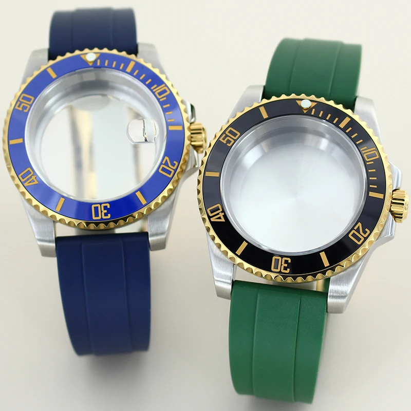 

Корпус часов SUB 40 мм, сталь 316L, водонепроницаемый, сапфировое стекло, для Seiko NH35 NH36 NH34 NH38, Miyota 8215, ETA 2824, циферблат 28,5 мм, резиновый браслет.