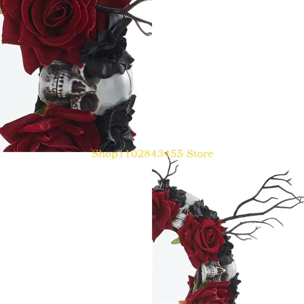 

49MC повязка на голову в виде ветки дерева готические цветочные короны для женщин готическая повязка на голову с черепом