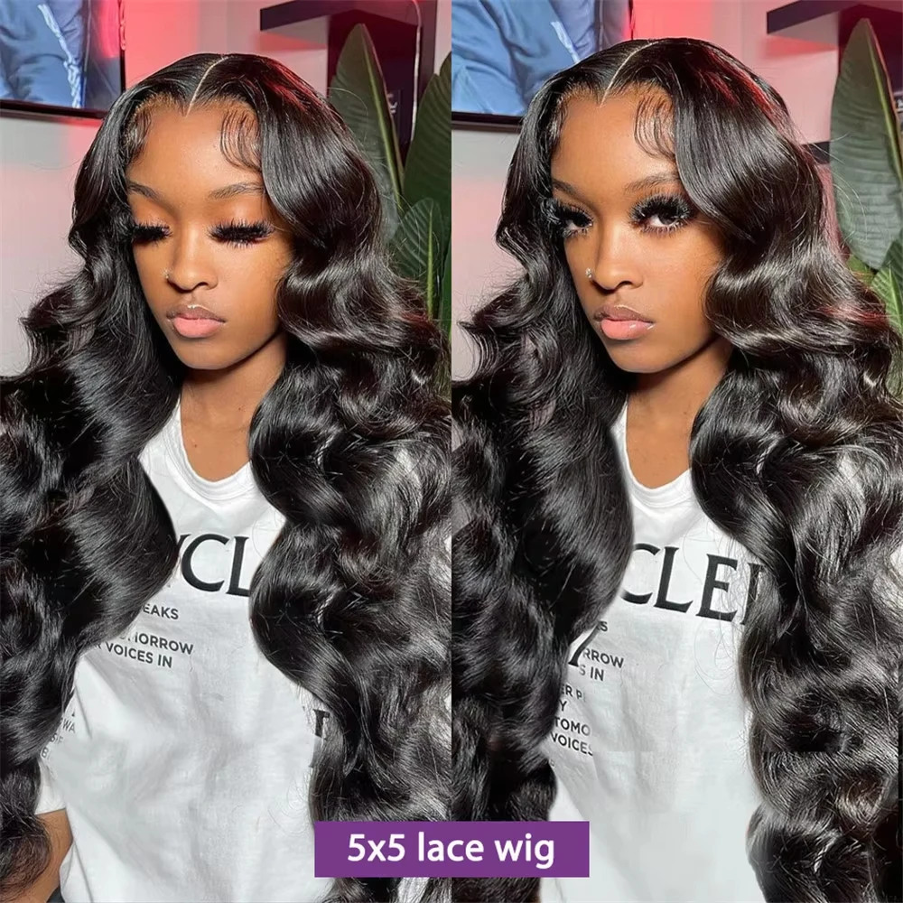 250% Density 40 Inch Body Wave Human Hair Wig Brazilian Pre Plucked 13x4 13x6 HD Transparent Lace Frontal  Wigs For Black Women image 4