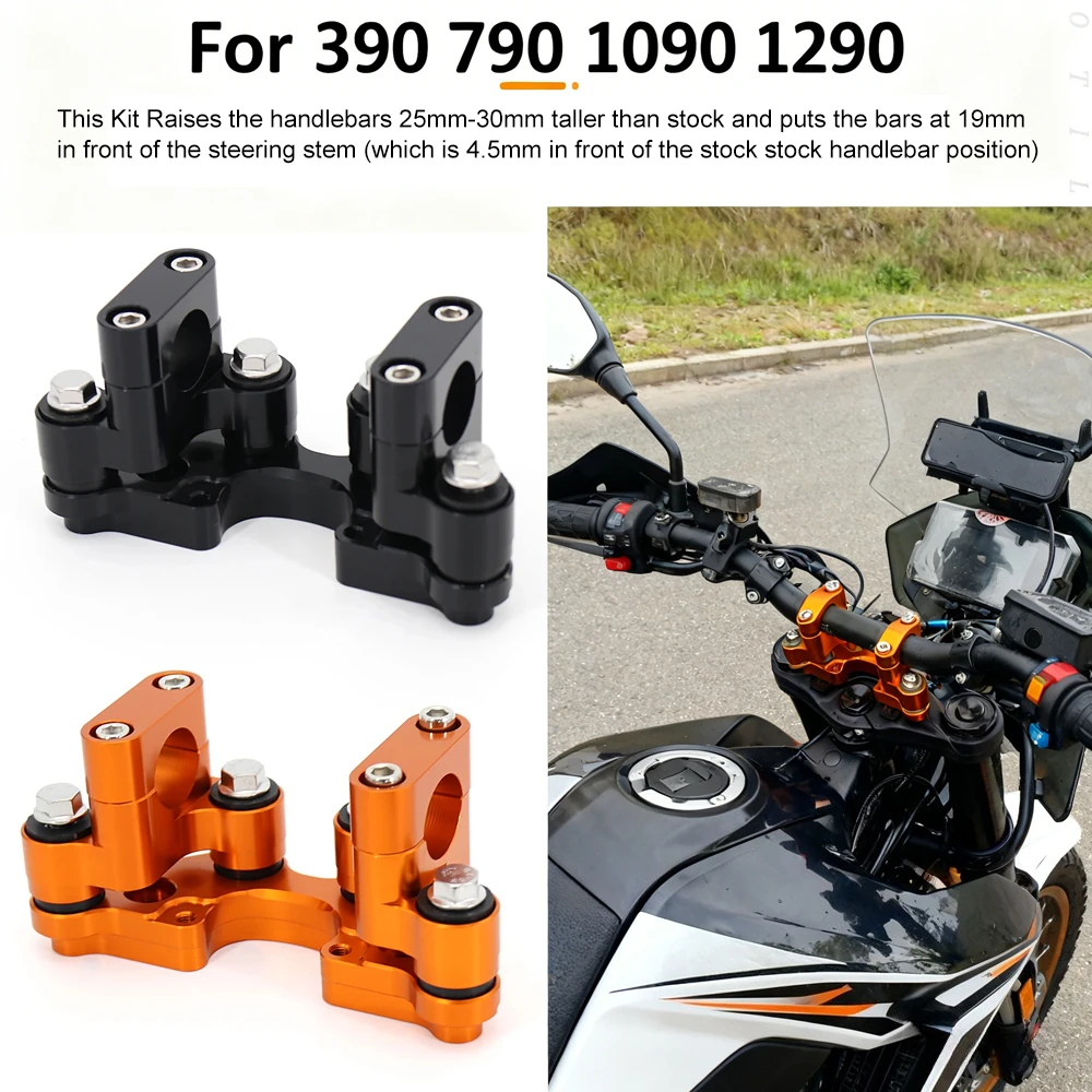 

For 390 790 Adventure ADV 2019 2020 2021 Motorcycle Steering Damper Mount Handlebar Riser Kit 1290 1190 ADV