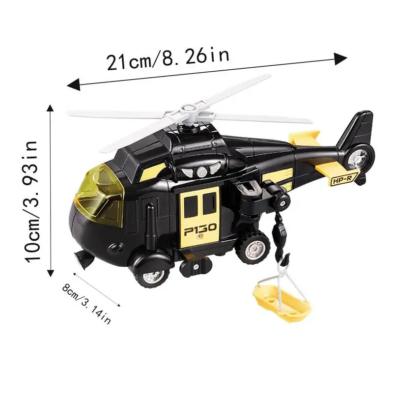 Modèle d'hélicoptère multifonctionnel, jouet de simulation, véhicules, maison, école maternelle, parc