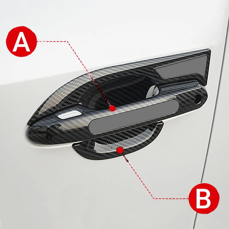 Car Door Handle Door Bowl Protector Cover Trim For Toyota RAV4 2019 2020 2021 2022 2023 2024 RAV 4 XA50 Hybrid Accessories