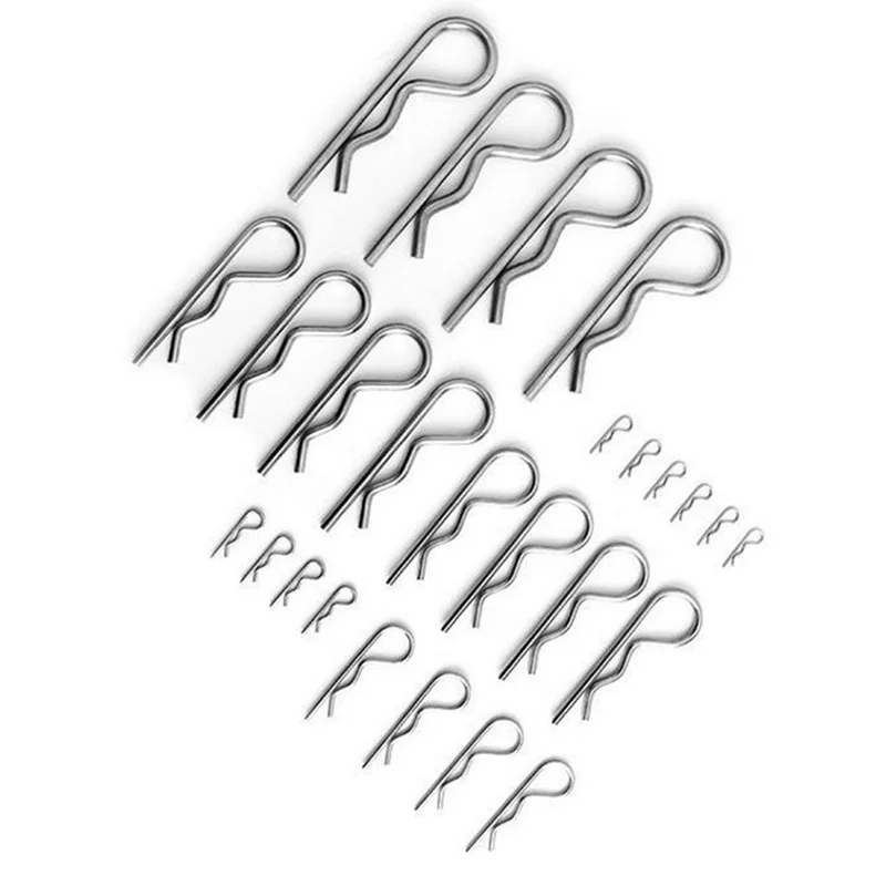 30/20/10Pcs acciaio inossidabile R tipo Spring Cotter perno fisso doppio nodo Automotive Traction Metal Pin Lock Fasteners