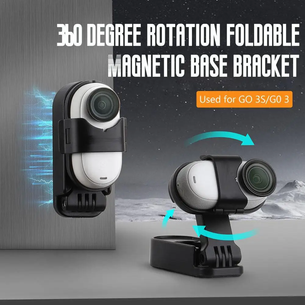 

FOR Insta360 GO3S Magnetic Base Bracket Foldable 360-degree Rotatable Adjustable Tabletop Mount Sports Camera Accessories