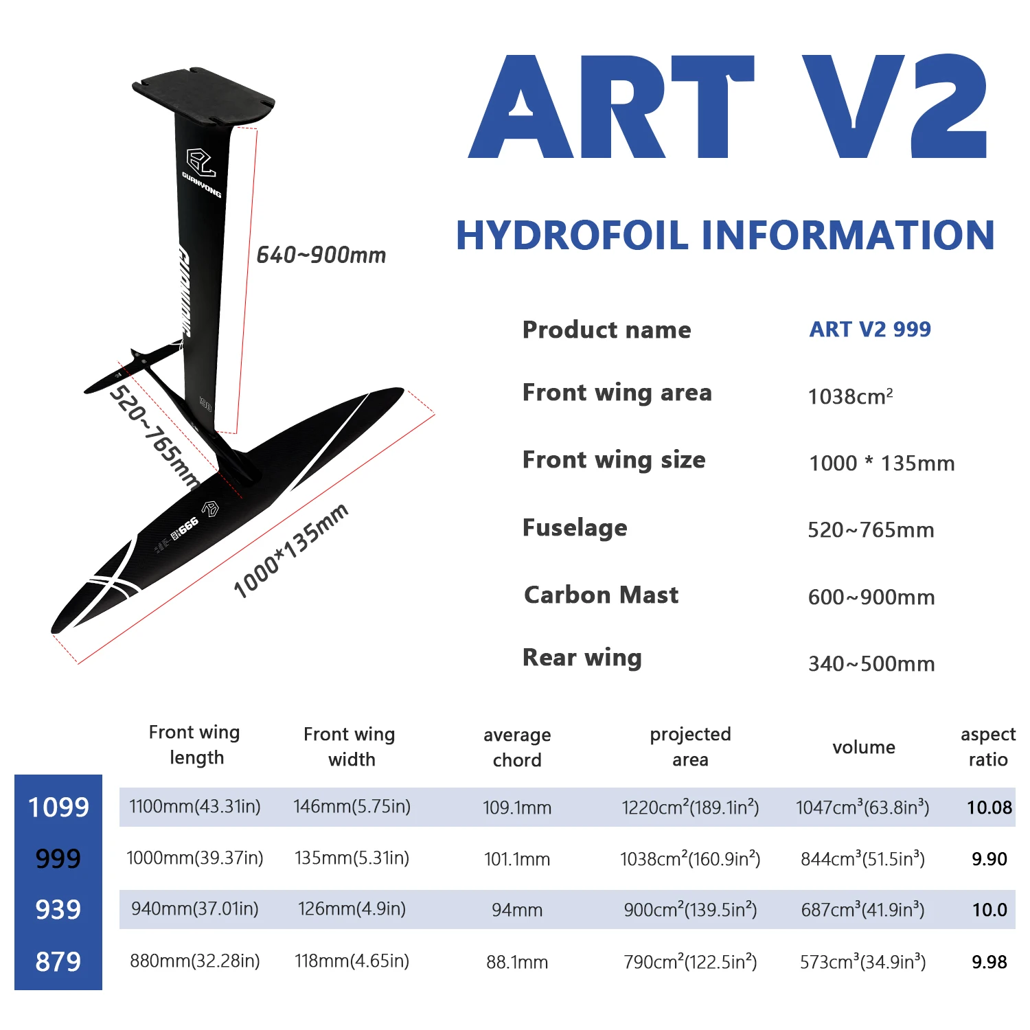999V2 Carbon Fiber Hydrofoil W - Sup Paddle Carbon Fiber recensie en prijs