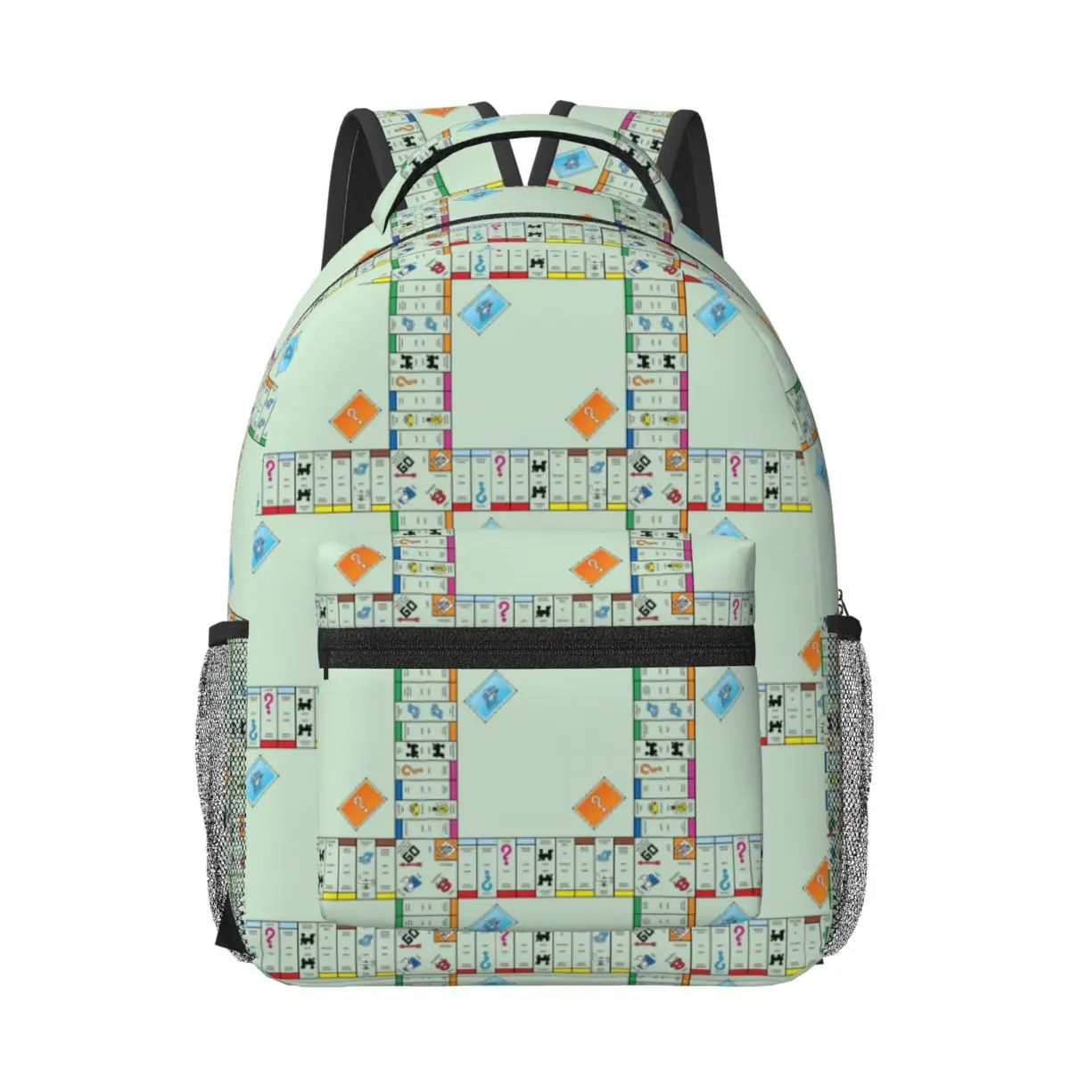 Board Game Board- Monopoly Woman Backpacks Boys Girls Bookbag Students School Bags Portability Laptop Rucksack Shoulder Bag