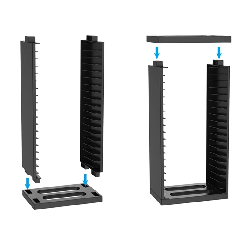 AD41-For PS4 Multifunctional Disic Storage Tower Games Discs Holder Vertical Stand 18 Game Disks